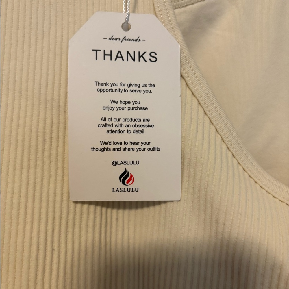 Amazon Cream Racerback Crop Top - Picture 3 of 6